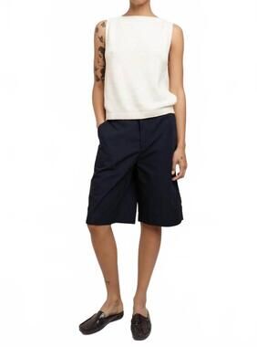 NEW PAPER LABEL patrice shorts in midnight blue